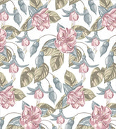 Vintage Floral Digital Printed Fabric Material